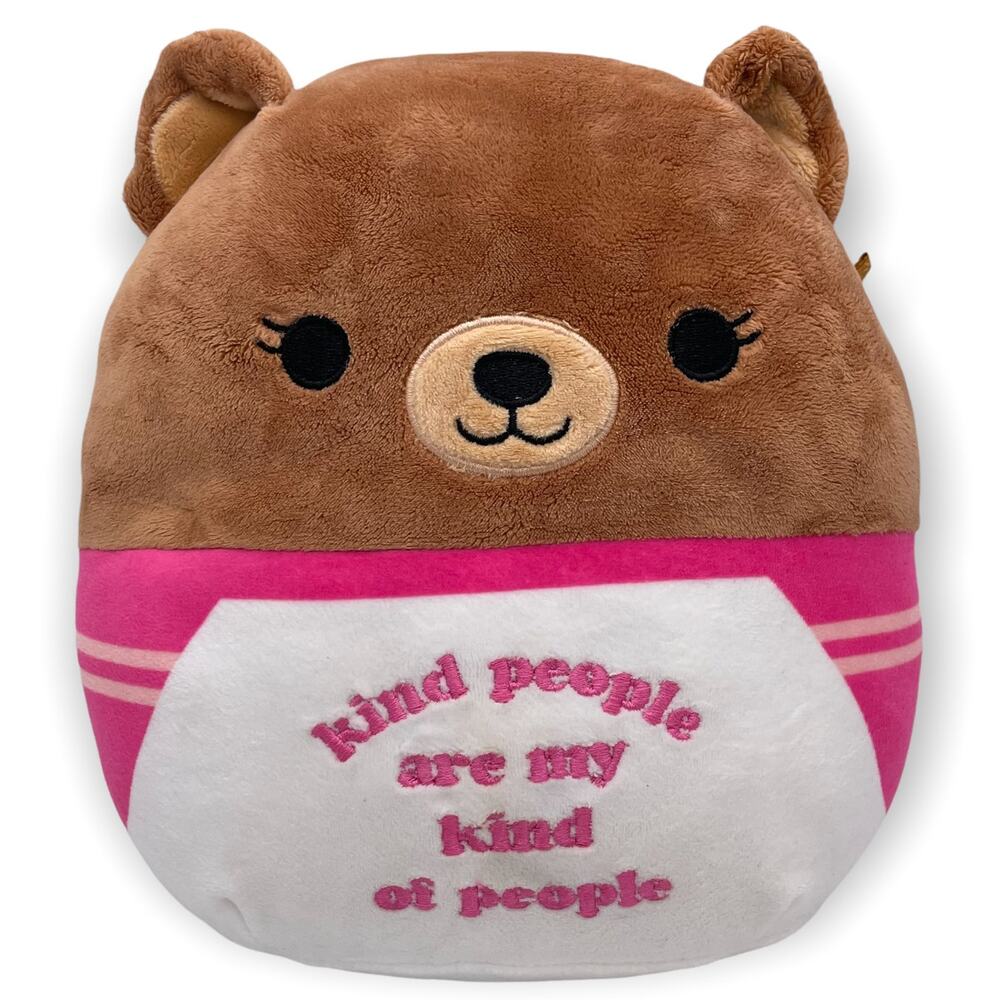 Squishmallow 8" Hilary The Kind People Bear Soft Sensory Plush by KellyToy